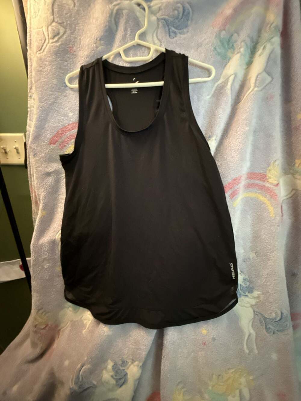 Head Women's Black Athletic Racerback Tank Top Size XL